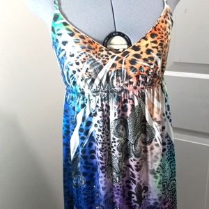 Womens Sz S/Med BoHo Style Empire Dress w/ emblishments